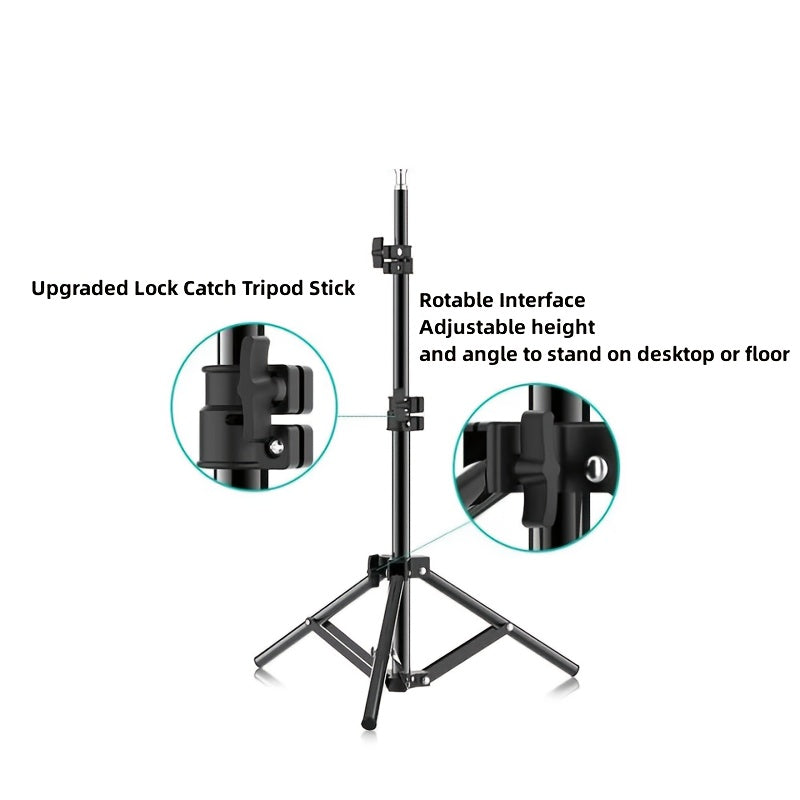 [Portable Light Stand Tripod] RP01-B Portable And Lightweight Photography Light Stand Tripod, Suitable for Softboxes, Video Flashes, And Reflector Fill Lighting in Photo Studios, Compatible with Multi-Size Background Stands [50Cm(19.68In)/110Cm(43.3In)/16